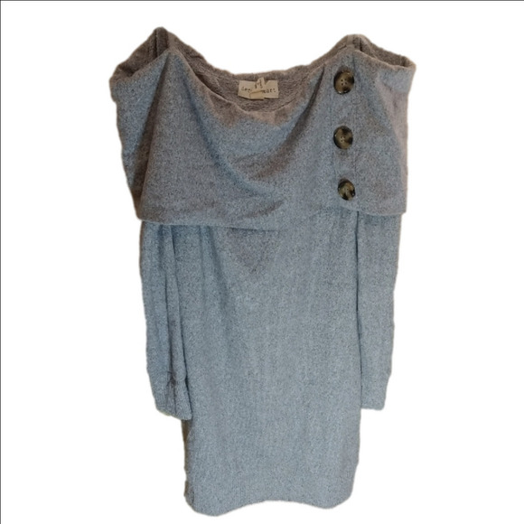 Derek Heart Gray Asymmetrical Sleeveless Cocktail Dress - Picture 5 of 5